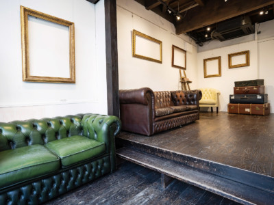 一段上がったスペースと下のスペースの2箇所をご利用いただけます