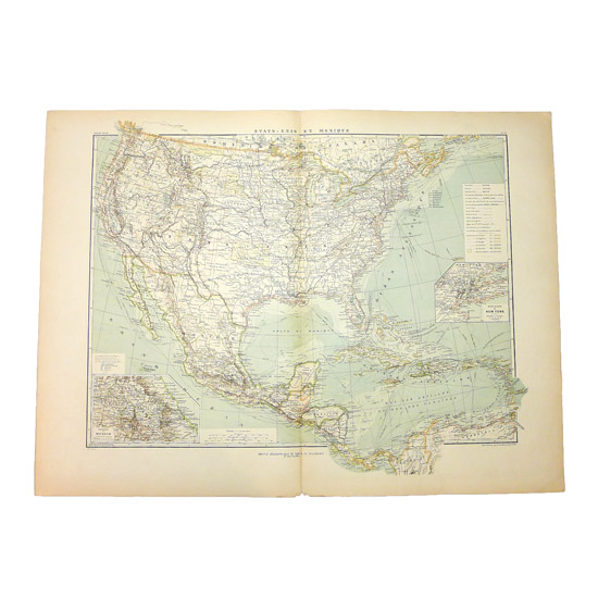 洋書 古書 地図 フランス Atlas de Geographie Generale