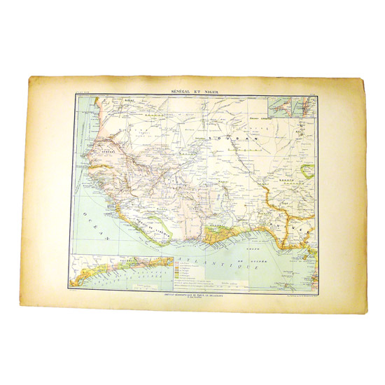 洋書 古書 地図 フランス Atlas de Geographie Generale